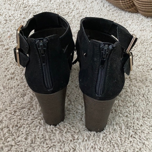 Fergalicious Black Fringed Heels - Picture 3 of 4